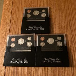 U.S. Mint Silver Proof Sets - Lot of 3